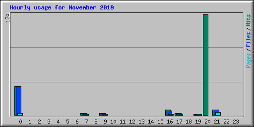 Hourly usage for November 2019