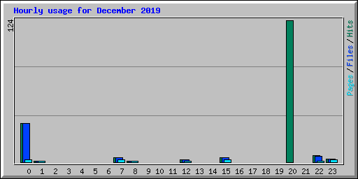 Hourly usage for December 2019
